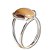 Anel Jaspe Mocaita Cabochão Oval 15mm Ajustável Prata 950 - Imagem 3