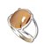 Anel Jaspe Mocaita Cabochão Oval 15mm Ajustável Prata 950 - Imagem 1