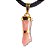 Colar Mini Figa Pedra Quartzo Rosa Montagem Dourado - Imagem 2
