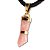 Colar Mini Figa Pedra Quartzo Rosa Montagem Dourado - Imagem 3