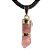 Colar Mini Figa Pedra Quartzo Goiaba Montagem Dourado - Imagem 1