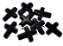 Colar Crucifixo Pedra Obsidiana Preta Natural Pino Prateado - Imagem 3