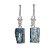 Brinco Cianita Azul Canudo Pedra Natural Anzol Prata 950 - Imagem 3