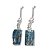Brinco Cianita Azul Canudo Pedra Natural Anzol Prata 950 - Imagem 2