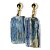 Brinco Cianita Azul Pedra Bruta Natural Tarraxa Dourado 20mm - Imagem 4