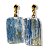 Brinco Cianita Azul Pedra Bruta Natural Tarraxa Dourado 20mm - Imagem 2
