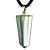 Colar Pontinha Obsidiana Verde Montagem Pino Dourado 30mm - Imagem 1