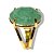 Anel Quartzo Verde Cabochão Facetado na Garra Dourado - Imagem 3