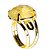Anel Pedra Cristal com Rutilo Facetado na Garra Dourado - Imagem 3