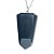 Colar Pontinha Obsidiana Negra Pedra Natural Pino Prata 950 - Imagem 4