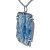 Colar Canudo Cianita Azul Médio Natural Garra Prata 950 - Imagem 2