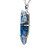 Colar Canudo Cianita Azul Pequena Natural Garra Prata 950 - Imagem 3