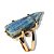 Anel Cianita Azul Montagem Garra Dourado 30 a 40mm - Imagem 4