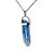 Colar Canudo Cianita Azul Médio Natural Envolto Prata 950 - Imagem 2