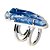 Anel Cianita Azul 30 a 50mm Montagem Garra Prata 950 - Imagem 5