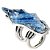 Anel Cianita Azul 30 a 50mm Montagem Garra Prata 950 - Imagem 1