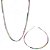 Conjunto Riviera Colar e Pulseira em Zircônia 45cm Prata 950 - Imagem 1