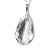 Colar Cristal Gigante Gota Facetado Garra Prata 950 - Imagem 1