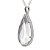 Colar Cristal Gigante Gota Facetado Garra Prata 950 - Imagem 3