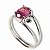 Anel Turmalina Rosa Cabochão Facetado Ajustável Prata 950 - Imagem 1