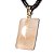 Colar Cabochão Retângulo Aragonita Raio Laranja Dourado - Imagem 3