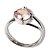 Anel Nlux Quartzo Rosa Disco Facetado Prata 950 Ajustável - Imagem 1