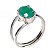 Anel Nlux Ágata Verde Cabochão Facetado Prata 950 Ajustável - Imagem 2