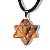 Colar Merkabah Jaspe Leopardo Pedra Natural Pino Dourado - Imagem 1