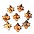 Colar Merkabah Jaspe Leopardo Pedra Natural Pino Dourado - Imagem 4