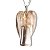 Colar Anjo Cristal Fumê Pedra Natural Com Pino Prata 950 - Imagem 1