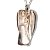 Colar Anjo Cristal Fumê Pedra Natural Com Pino Prata 950 - Imagem 3
