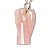 Colar de Anjo Quartzo Rosa Pedra Natural Pino Prata 950 - Imagem 3