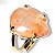 Conjunto Anel e Pingente Gota Pedra Quartzo Cherry Dourado - Imagem 4