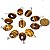 Colar Nlux Mini Cabochão Pedra Olho de Tigre Pino Prateado - Imagem 4