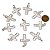 Colar Crucifixo Cristal Pedra Natural Pino Prateado - Imagem 7