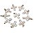 Colar Crucifixo Cristal Pedra Natural Pino Prateado - Imagem 2