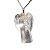 Colar Anjo Pedra Natural Cristal Hialino Pino Prata 950 - Imagem 4