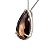 Colar Gota Facetado Quartzo Fumê Garra Zircônia Prata 950 - Imagem 3