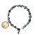 01 Pulseira Corrente Quartzo Verde Pedra Natural Prateado - Imagem 8