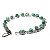 01 Pulseira Corrente Quartzo Verde Pedra Natural Prateado - Imagem 4