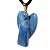 Colar Anjo Pedra Quartzo Azul Natural Montagem Pino Dourado - Imagem 3