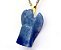 Colar Anjo Pedra Quartzo Azul Natural Montagem Pino Dourado - Imagem 4