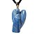Colar Anjo Pedra Quartzo Azul Natural Montagem Pino Dourado - Imagem 5