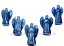 Colar Anjo Pedra Quartzo Azul Natural Montagem Pino Dourado - Imagem 1
