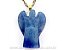 Colar Anjo Pedra Quartzo Azul Natural Montagem Pino Dourado - Imagem 2