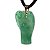 Colar de Anjo Pedra Quartzo Verde Montagem Dourado - Imagem 5
