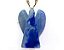 Colar de Anjo Pedra Quartzo Azul  Montagem Pino Prateado - Imagem 1