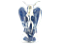 Colar de Anjo Pedra Cristal Translucido em Banho Prateado - Imagem 1