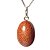 Colar Cabochão Oval Pedra do Sol 20mm Pino Prata 950 - Imagem 1