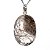 Colar Cabochao Oval Cristal Com Turmalina Pino Prata 950 - Imagem 1